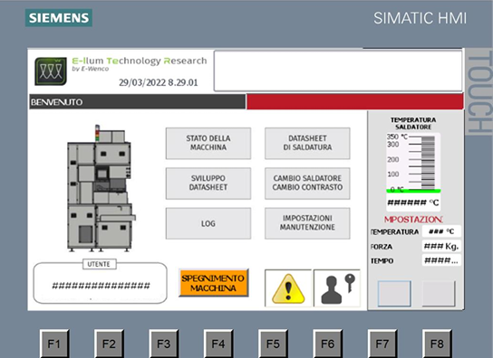 E-LTER LAB — software ELTR interfaccia touch Siemens SIMATIC HMI