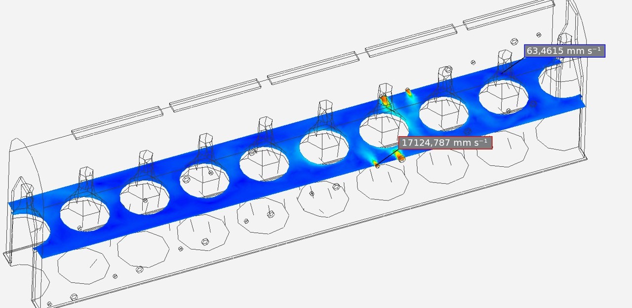 Simulazione CFD COMSOL — scambiatore di calore — fluidodinamica e distribuzione termica